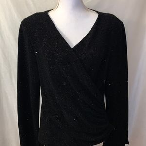 Coldwater Creek Black Sparkle Evening Top